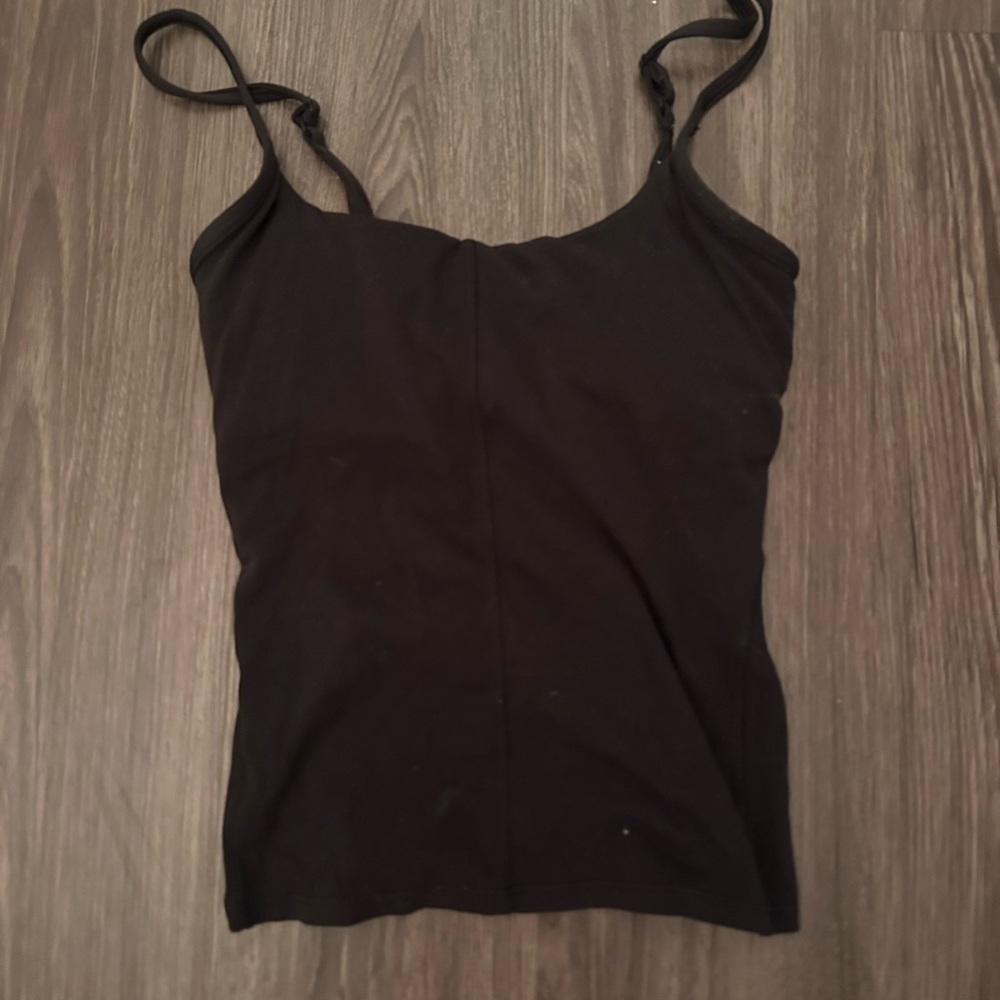 Black Lululemon Wundermost Ultra- soft Nulu Spaghetti Strap Adjustable Cami